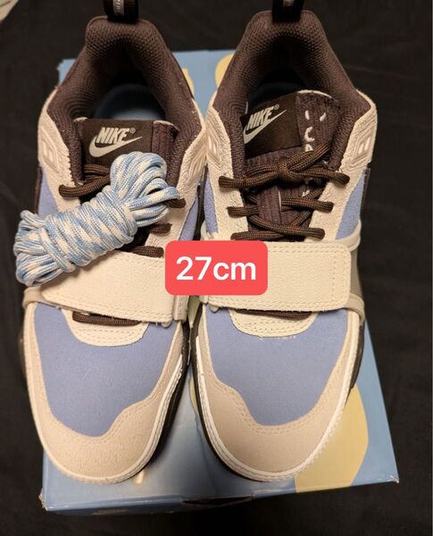 Travis Scott × Nike Zoom Field Jaxx "Pale Ivory and Leche Blue"