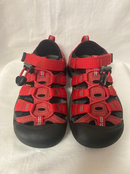 ★【箱付き】KEEN NEWPORT H2 キッズサンダル レッド 20cm 中古 水陸両用