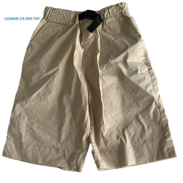 COMME CA ISM ハーフパンツ ベージュ ベルト付き