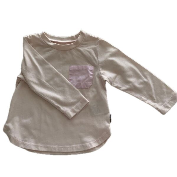 COMME CA ISM 長袖 Tシャツ ピンク 90cm 可愛い キッズ服 ロンT トップス カットソー