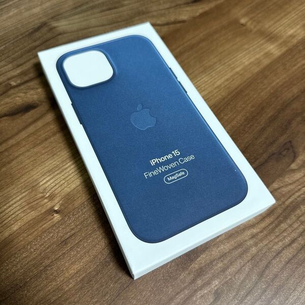 iPhone15 ファインウーブンケース パシフィックブルー
