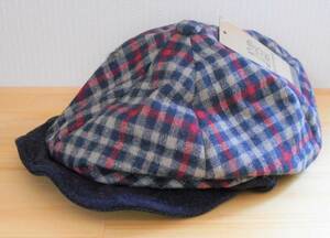 [ new goods ] lady's hunting cap hat free size check red 
