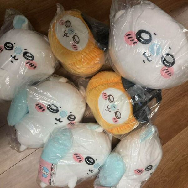 ちいかわモモンガ 7点(+1点)セット BIGぬいぐるみ だららん お尻ふりるり カボチャ 未使用 紙タグ付き オマケつき