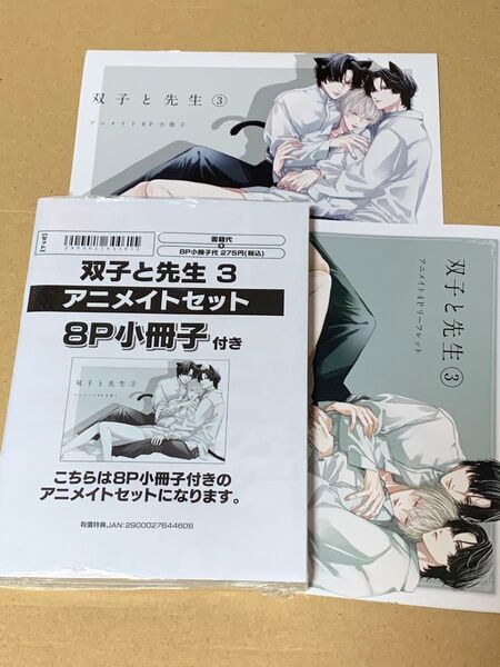 即日発送★双子と先生 3巻 アニメイト限定セット(小冊子+リーフレット付き)かきのたね