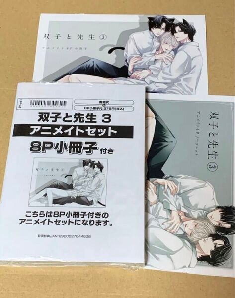 即日発送★双子と先生 3巻 アニメイト限定セット(小冊子+リーフレット付き)かきのたね