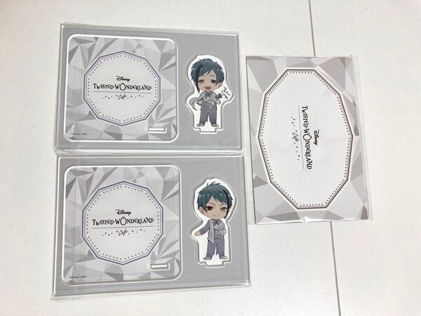 ツイステ ツイステッドワンダーランド プラチナドレス コラボカフェ フロイド ジェイド アクリルスタンド アクリルコースター