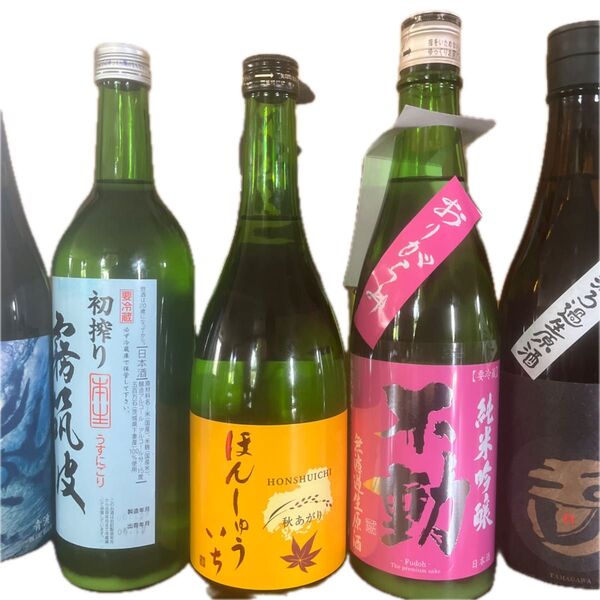日本酒四合瓶 来福 加茂錦 ほんしゅういち 黒龍など