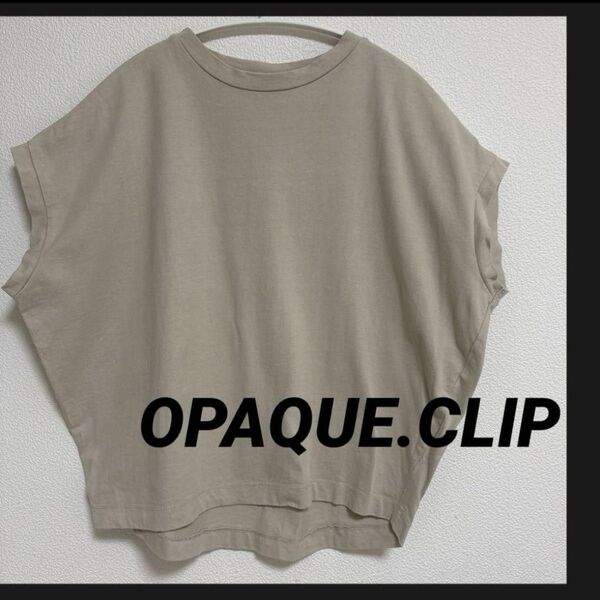 OPAQUE.CLIP|ベージュ|ワイドシルエット|半袖|Tシャツ|トップス|オペークドットクリップ|レディース|無地|シンプル