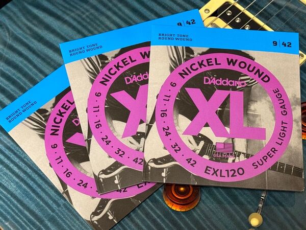 D'Addario EXL120 エレキギター 弦 9-42 ダダリオ 3セット 速弾き 初心者にもおすすめ