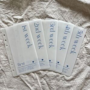 A6weekリフィル blueデザイン