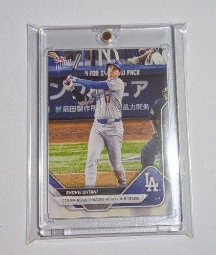 大谷翔平- 2025 MLB Topps NOW - Card 145 9号2ラン 今季メジャー最速打球速度189.7キロ