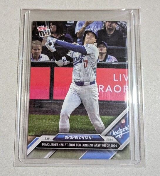 大谷翔平- 2024 MLB TOPPS NOW Card 316 20号HR 今季MLB最長飛距離約145m