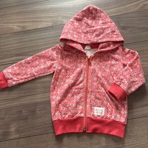 ANAP KIDS ジップアップパーカー 90 ペイズリー柄 ピンク
