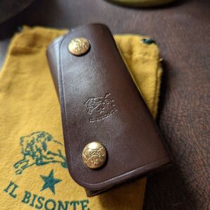 イルビゾンテ IL BISONTE 4連キーケース ダークブラウン 男女兼用