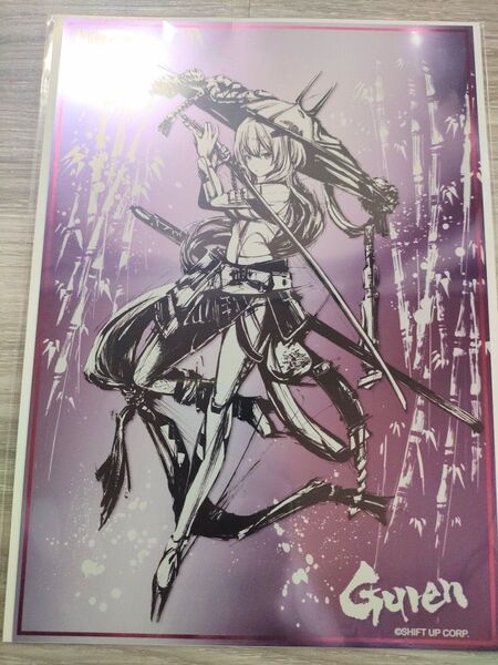 勝利の女神 NIKKE 渋谷 TSUTAYA 墨絵shop 美麗ポスター 紅蓮 B5