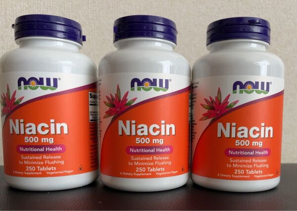 NOW ナイアシン 500mg 250粒 3個セット ①