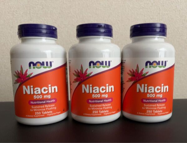 NOW ナイアシン 500mg 250錠 3個セット ②