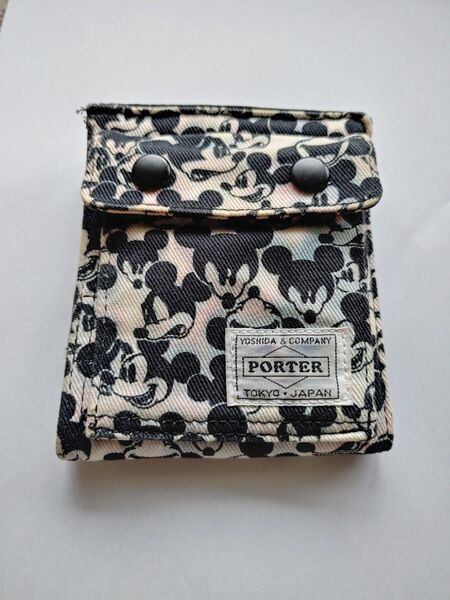 PORTER × BEAMS Disneyコラボ 二つ折財布 ウォレット WALLET 財布 ミッキー ディズニー ホワイト