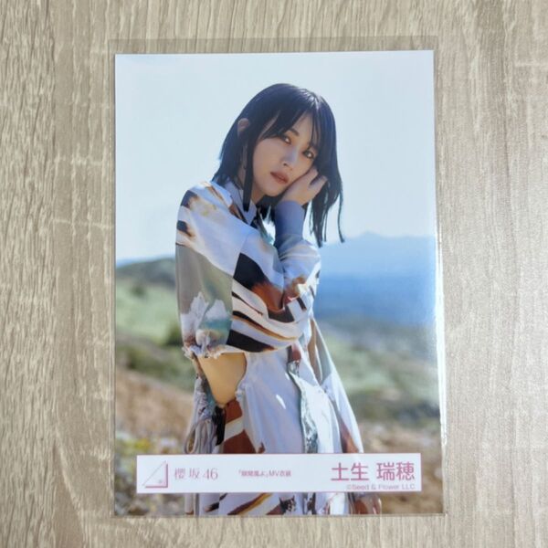 櫻坂46 生写真 隙間風よ MV衣装 土生瑞穂 チュウ