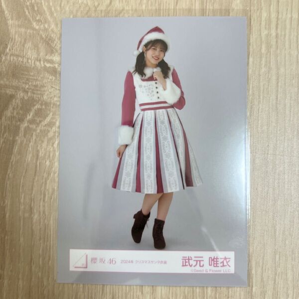 櫻坂46 生写真 2024年 クリスマスサンタ衣装 武元唯衣 ヒキ