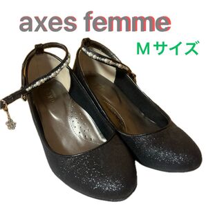 axes femme ヒール パンプス 結婚式 お呼ばれ 黒 ブラック