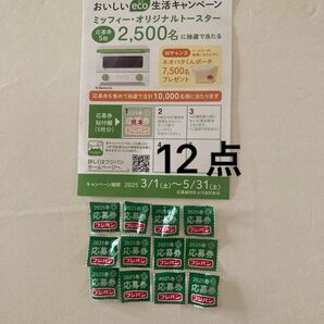 ネオバタくんポーチ フジパン2025春エコ生活キャンペーン応募券12点