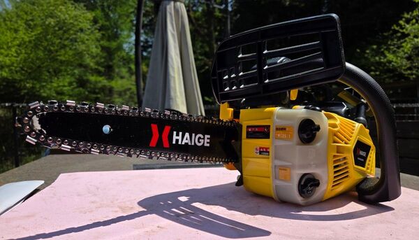 HAIGE ハイガー HG-TM32600A 竹切りチェーンソー トップハンドル カービング 新品予備パーツ付属 試運転のみ