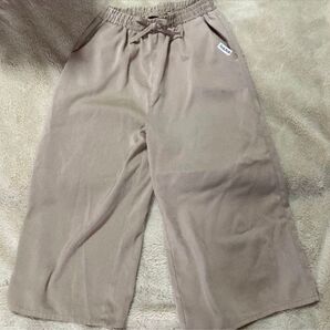 AnkAnk ベージュ ワイドパンツ 身長145cm〜155cm胴囲56〜63
