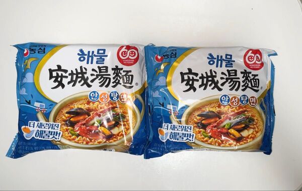 安城湯麺 海鮮 インスタントラーメン 2袋 農心 アンソンタンミョン