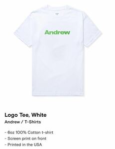 日本取扱店極小！ andrew ロゴ Tシャツ アンドリュー logo Tee