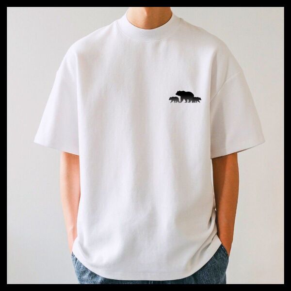 春夏で大活躍!! Tシャツ!(白) ホワイト 極厚 XL クマシルエット
