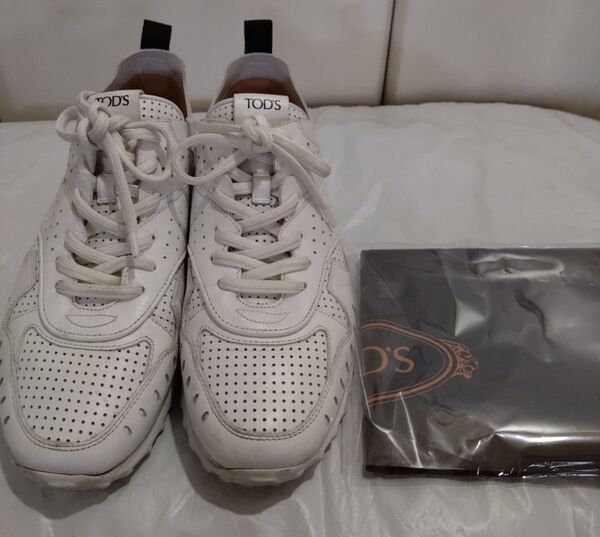 TOD'S ホワイト スニーカー 37 1/2 24.5cm