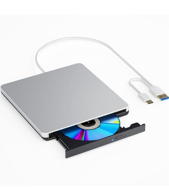 外付けDVD/CD 再生ドライブUSB3.0 対応可ポータブルCD DVDドライブ