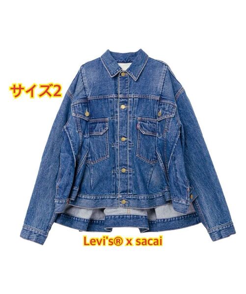 Levi's x sacai Women's Denim Jacket サイズ 2 ジャケット デニム