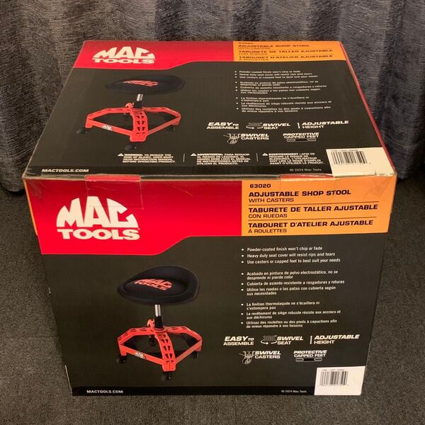 ★マックツールズ 作業椅子 キャスター付きスツール★ワークチェア MAC TOOLS マックツール ガレージ 工具 アメリカ ②