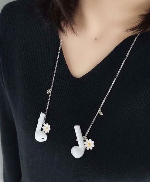 イヤホンチェーン アクセサリー ホワイト