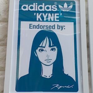 kyne / adidas キネ・アディダス【A4サイズ写真ポスター額装付き2点セット /ブルー&グリーン】スタンスミス ポスター