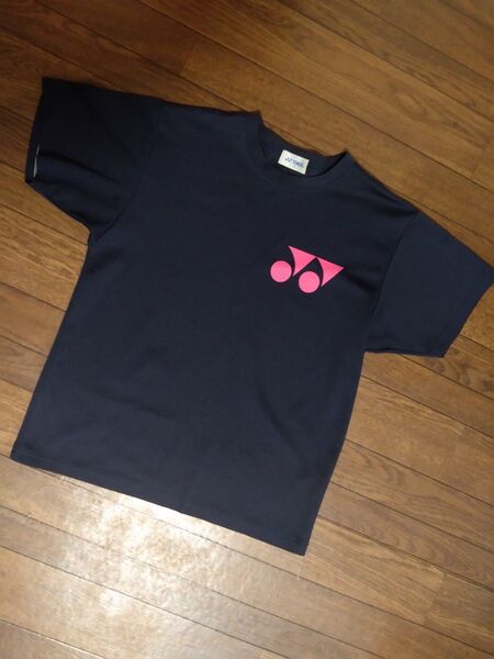 ヨネックス 半袖Tシャツ 紺×ピンク used