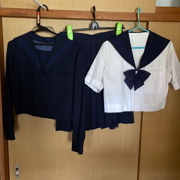 制服3点セット ブレザー スカート セーラーブラウス ネイビー