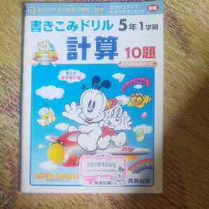 書きこみドリル 計算10題 5年