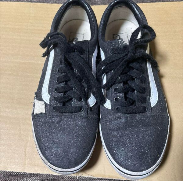 VANS オールドスクール ラメ 黒 スニーカー