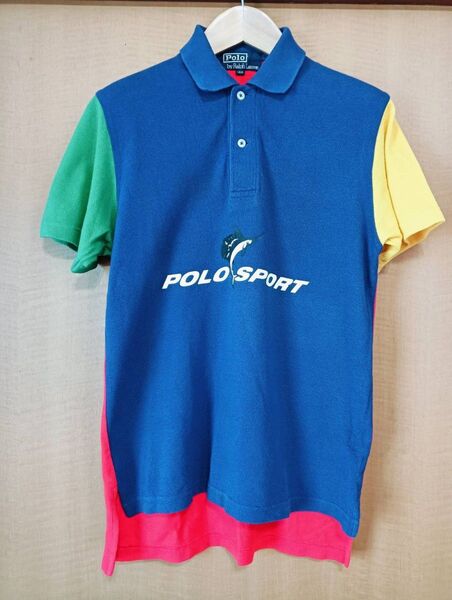 POLO SPORT ラルフローレン ポロシャツ レディースS相当(150)マルチカラー 古着