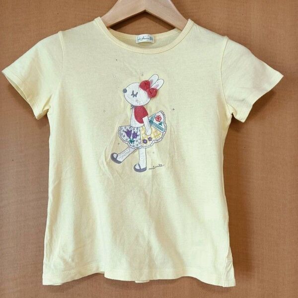 ニットプランナー うさぎ刺繍Tシャツ(130cm)