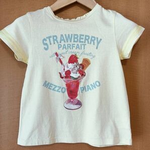 メゾピアノ いちごパフェTシャツ 130cm
