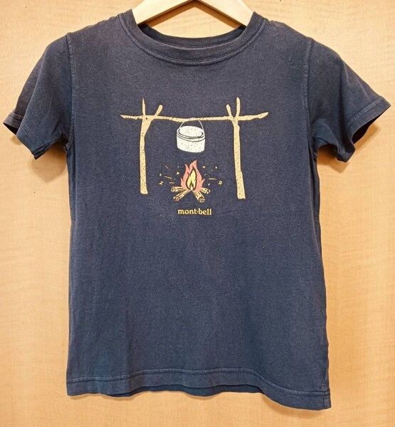 モンベル mont-bell キッズTシャツ 130cm キャンプ柄