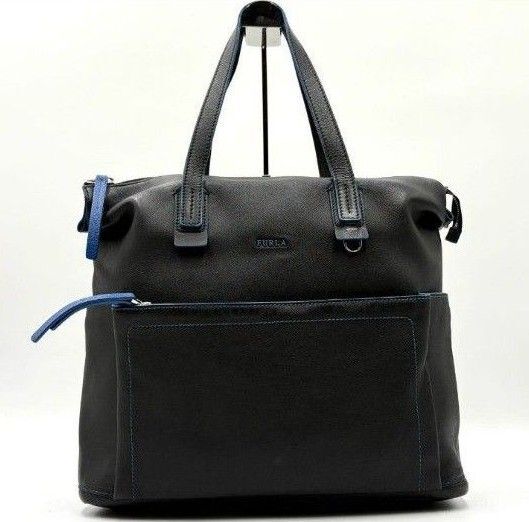 FURLA フルラ トートバッグ メンズ レディース ビジネス レザー 本革 A4 肩掛け可 美品