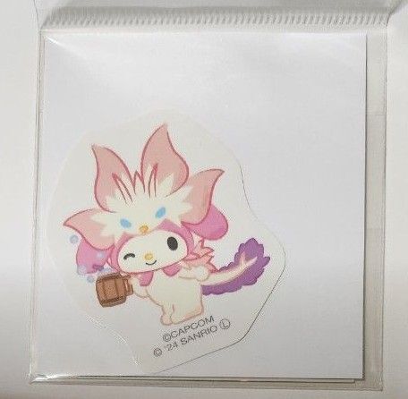 モンハン×サンリオ 20周年 ステッカー タマミツネ×マイメロディ