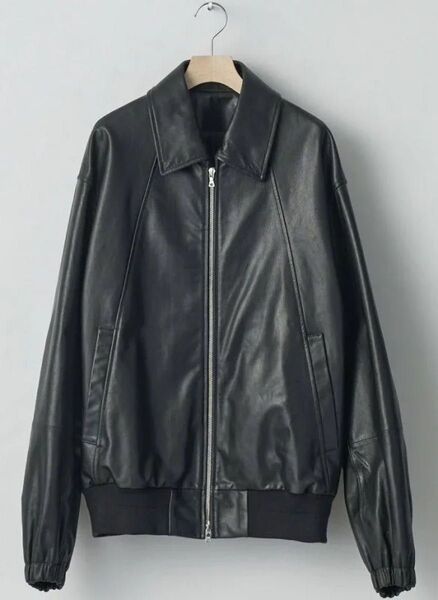 ssstein Leather Zip Short Jacket