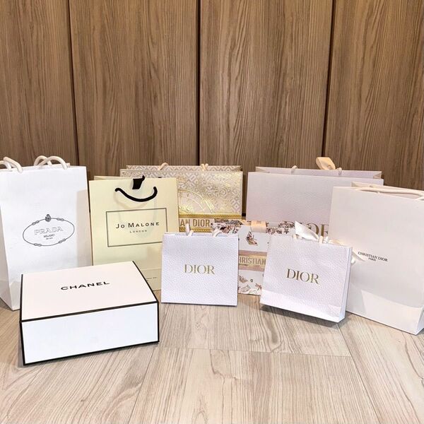 【9点セット】【バラ売り・値下げ不可】ブランド紙袋 ブランド空箱 ショッパー 空箱 まとめ売り セット販売