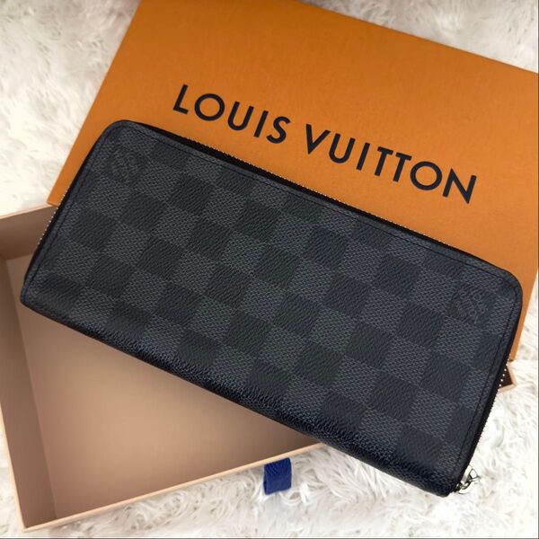 ☆極美品☆新型 RFID内蔵 LOUIS VUITTON ルイヴィトン ジッピーウォレット ダミエグラフィット ICチップ